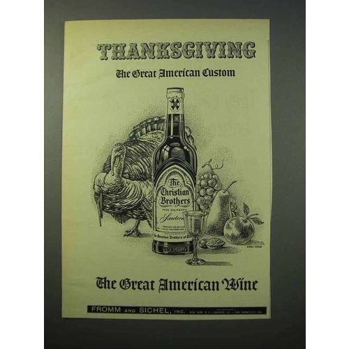 1952 The Christian Brothers Wine Ad - Thanksgiving