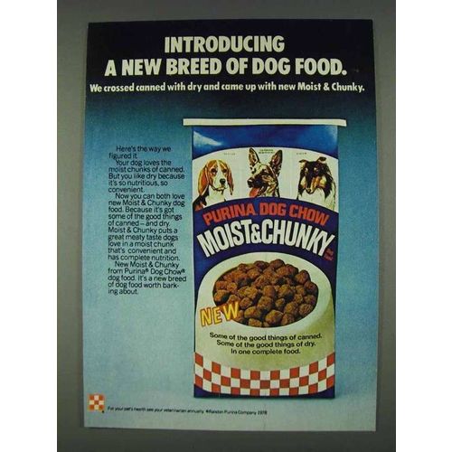 1978 Purina Moist & Chunky Dog Chow Ad