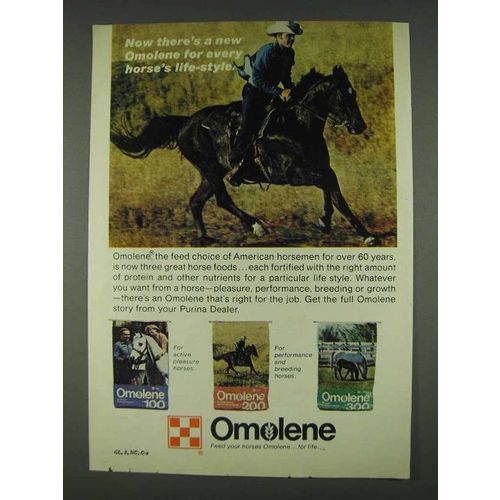 1978 Purina Omolene Horse Feed Ad