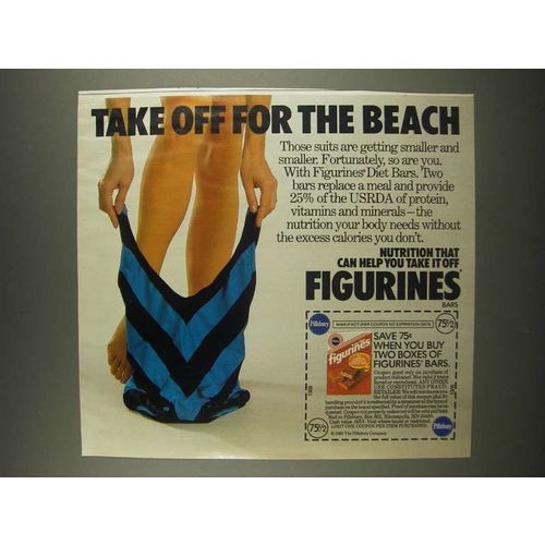 1985 Pillsbury Figurines Ad - Take off for the beach