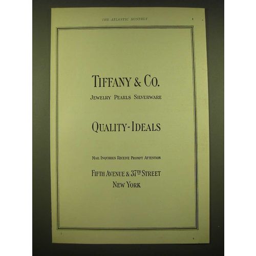 1924 Tiffany & Co. Ad - Jewelry Pearls Silverware Quality - Ideals