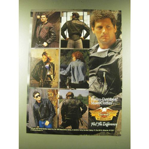 1990 Harley-Davidson Motor Clothes Ad - Feel the difference