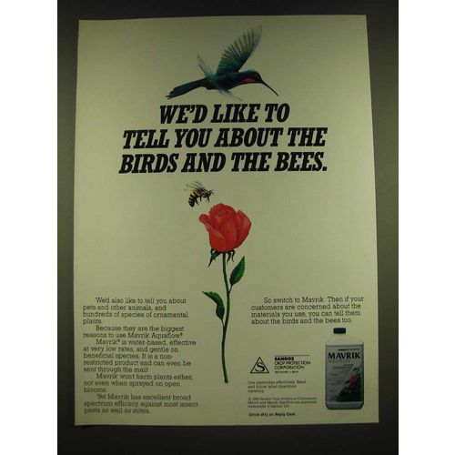 1990 Sandoz Mavrik Aquaflow Ad - like to tell you about the birds and the Bees