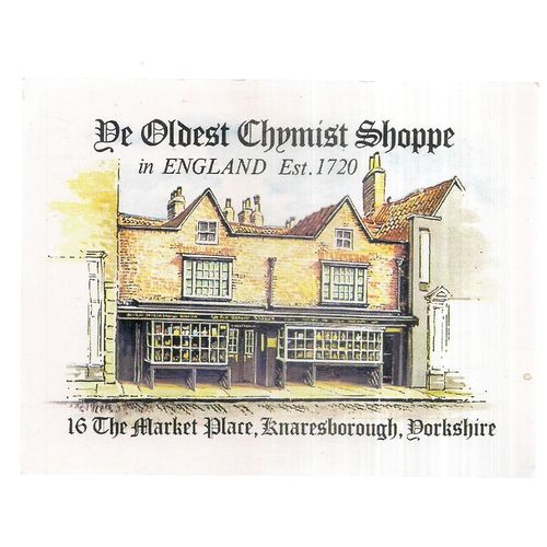 YE OLDEST CHEMIST SHOPPE, KNARESBOROUGH, YORKSHIRE unused postcard =