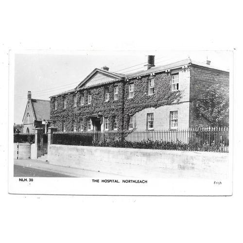 REAL PHOTOGRAPHIC POSTCARD OF THE HOSPITAL NORTHLEACH GLOUCESTERSHIRE (1856)