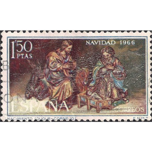 SPAIN, Natividad, brown 1966, 1.50 Pts