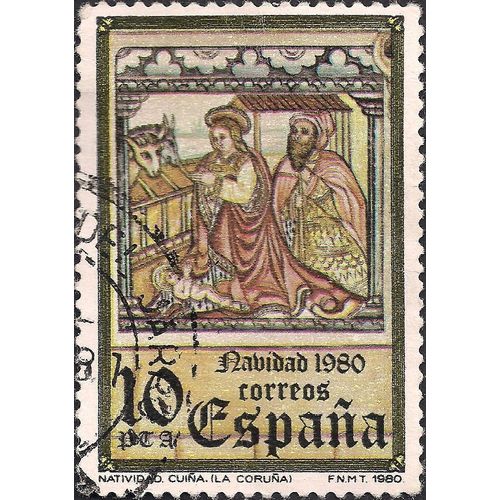 SPAIN, Natividad, dark yellow 1980, 10 Ptas