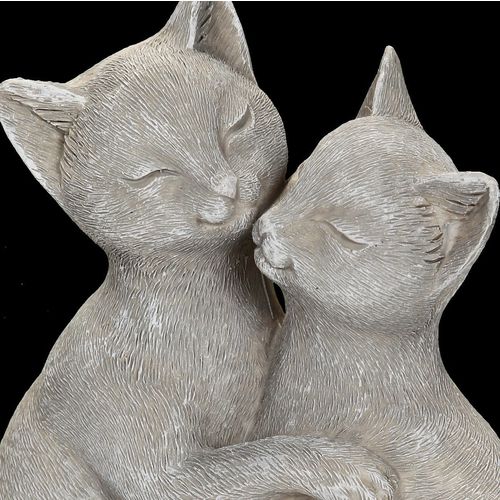 Katzen Pärchen grau 15cm