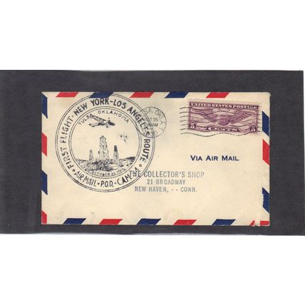 1st Flight C16 New York - Los Angeles (Stamped/aA) CV42871