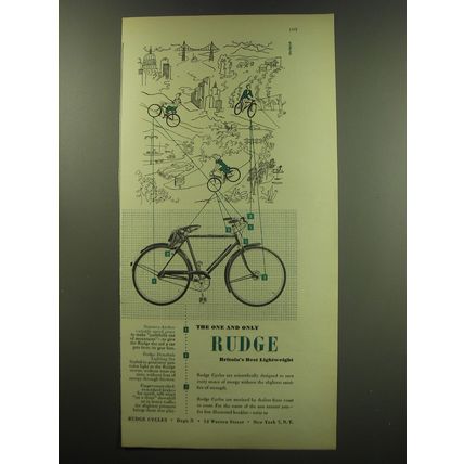1949 Rudge Bicycles Ad - Britain's best lightweight