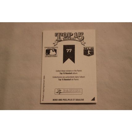 Nolan Ryan 1991 Panini Top 15 Baseball STICKER NO. 77