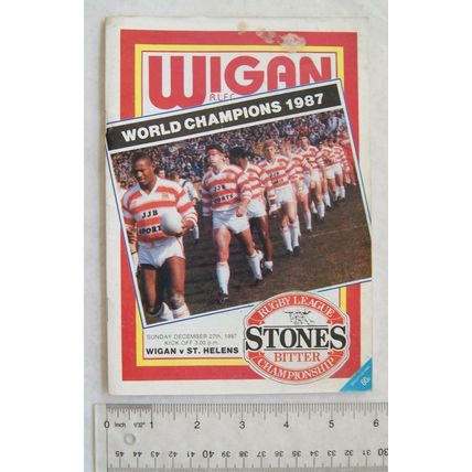 1987 programme Wigan v. St. Helens