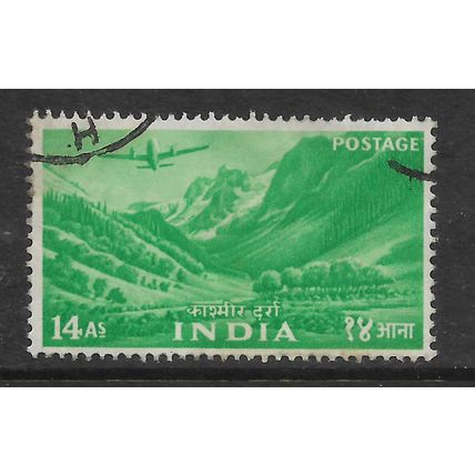 INDIA 1955 FIVE YEAR PLAN 14a GREEN KASHMIR LANDSCAPE SG365 FINE USED #