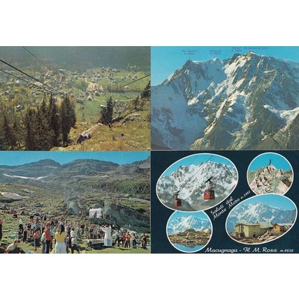 Macugnaga 4x Italian incl Restaurant Ghiacciai Postcard s