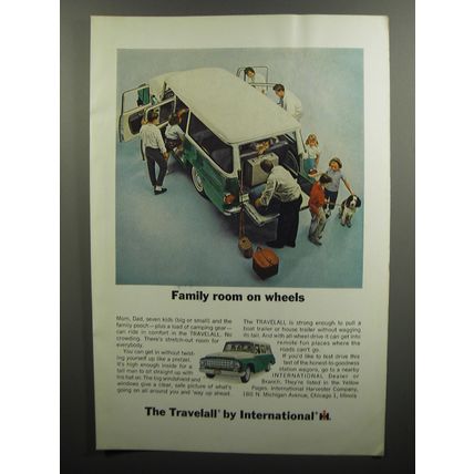 1964 International Harvester Travelall Ad - Family room on wheels
