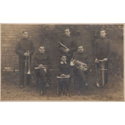 Derby 1911 Military Brass Music Band USA Service Old Postcard