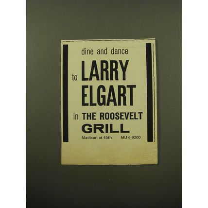 1959 The Roosevelt Hotel Ad - Dine and Dance to Larry Elgart in Roosevelt Grille