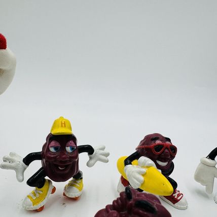 Calrab California Raisins 1988 Action Figurines Applause Lot 9 Pieces Vintage