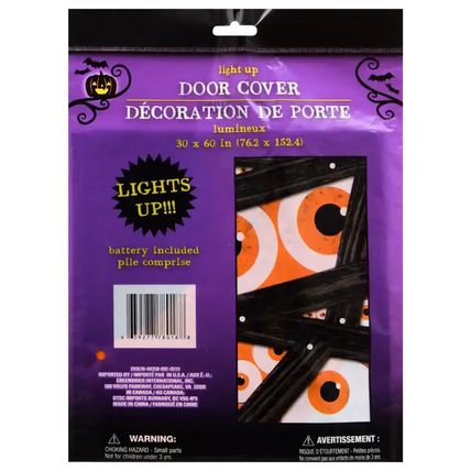 Halloween Light Up Party Decoration Haunted Door Cover 30" x 60" Inches