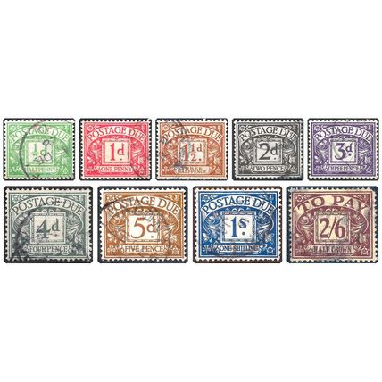 D10-18 Set 1924-33 Block Cypher Watermark Postage Dues Used hrd2d