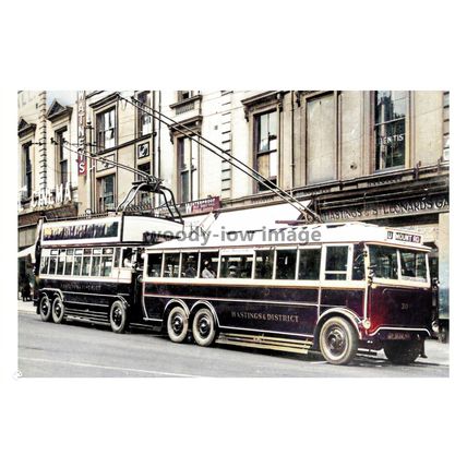 ptc7813 - Sussex - Hastings & District Trolleybus No.30, Town Centre. print 6x4