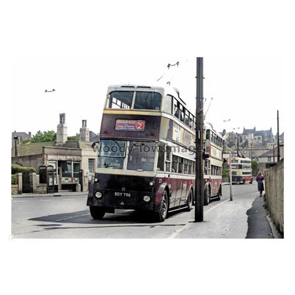 ptc7811 - Sussex - Hastings Tramways Trolleybus No.21 Reg.BDY 796 - print 6x4