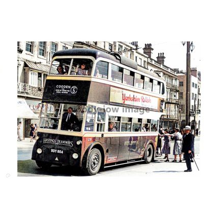 ptc7812 - Sussex - Hastings Tramways Trolleybus No.29 Reg.BDY 804 - print 6x4