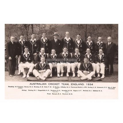 rp16430 - Australian Cricket Team , England , 1934 - print 6x4
