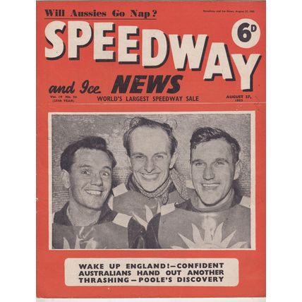 Speedway & Ice News. August 27, 1952. Australians thrash England.
