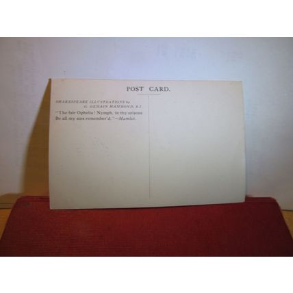 HAMLET, SHAKESPEARE play by G Demain Hammond. unused postcard =