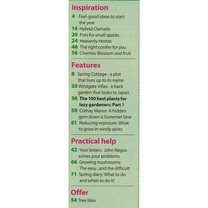 Woman's Weekly Gardening Magazine Spring March 2009 Home Series