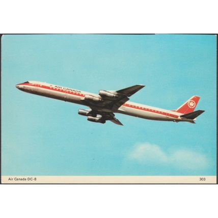Air Canada DC-8, c.1970 - Charles Skilton Postcard
