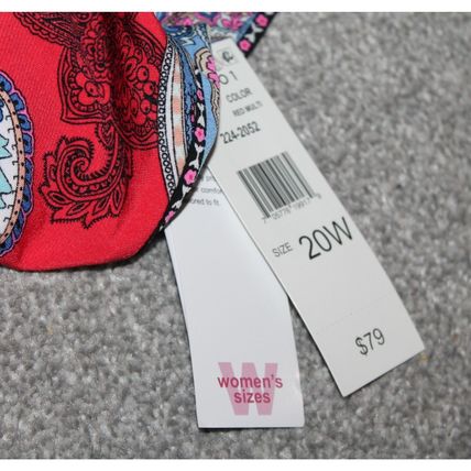 Womens Wrap Dress Size 20W Red Paisley Print Studio One BOHO Chic NWT