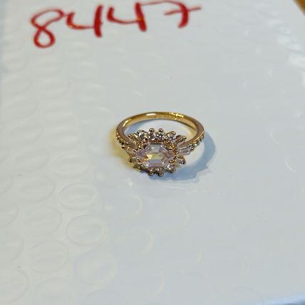 Bomb Party Sz7 Revealed BP Ring Fashion Jewelry RBP CZ Clusters Yellow Gold Pl