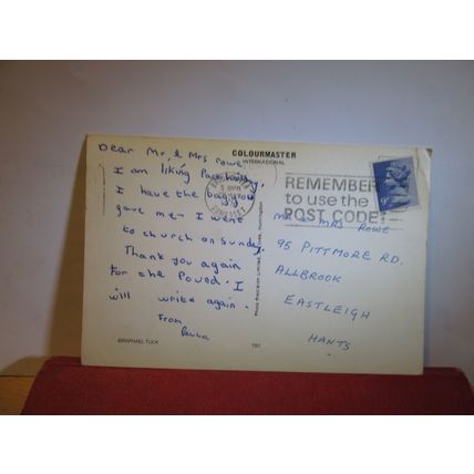 BONNY BONNET, BONNIE illustrator postcard copywrite by Raphael Tuck 1979 pm=