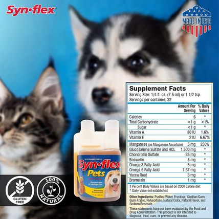Concentrated Liquid Glucosamine for Dogs & Cats with Chondroitin: 1500Mg High Po