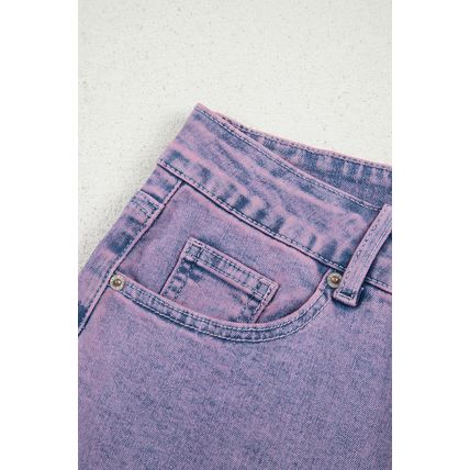 Orchid Petal Vintage Wash Frayed Hem Ankle-length Jeans
