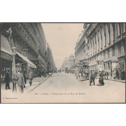 Perspective de la Rue de Rome, Paris, c.1900-05 - Marmuse CPA