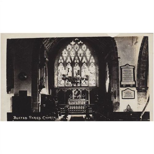 Interior Buxted Parish Church Derbyshire Postcard DER70650