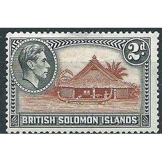 Solomon Islands 1939 SG63 2d Orange-Brown & Black Mounted Mint .. ..
