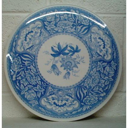 THE SPODE BLUE ROOM COLLECTION ' FLORAL DESIGN ' CAKE PLATE 11 1/2 inches
