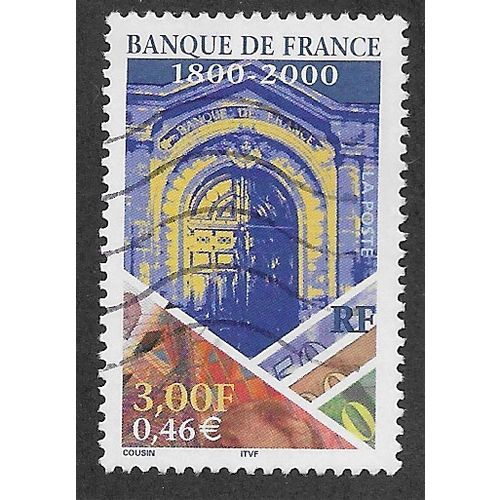 FRA 2000 3F '200TH ANN OF BANK OF FRANCE' FINE USED (EBID55-887)