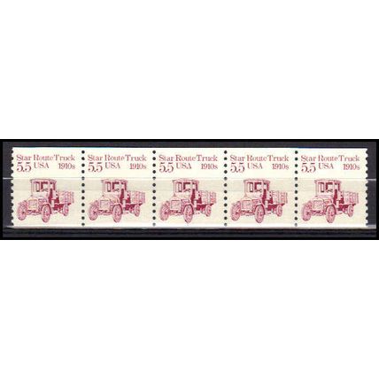 2125 5.5c Star Route Truck Fine MNH Dry Gum PNC 1/5 X0417