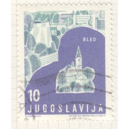 Yugoslavia 1959 - 10d blue - Bled - used