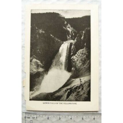 Vintage illustration: Lower Falls of the Yellowstone
