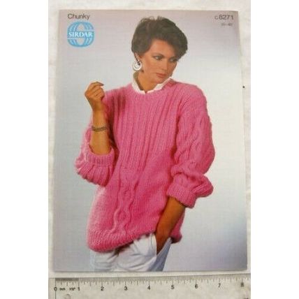 Vintage: Sirdar 8271 sweater, chunky