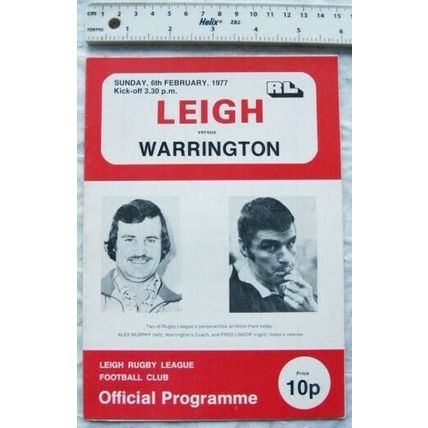 1977 programme Leigh v. Warrington