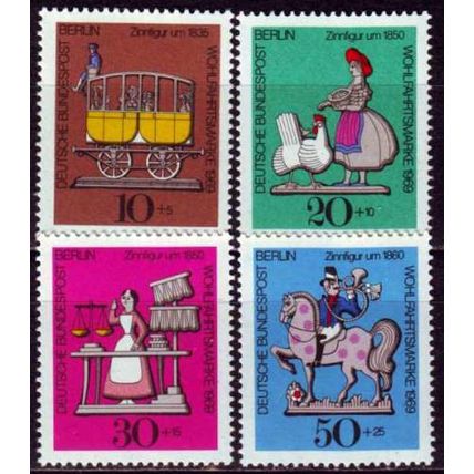 GERMANY BERLIN [1969] MiNr 0348-51 ( **/mnh )