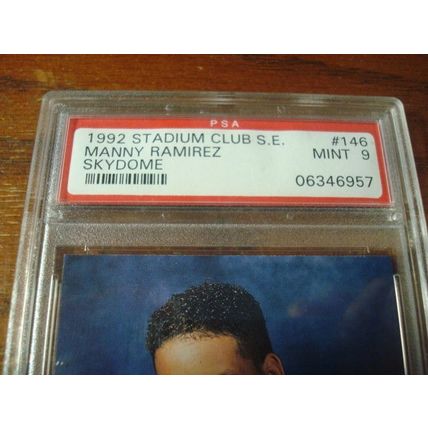1992 Topps Stadium Club, Graded Mint 9, MANNY RAMIREZ Rc, Skydome,
