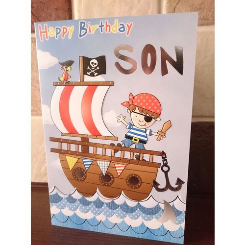 Son - Birthday Card -Happy Birthday Son - Pirate